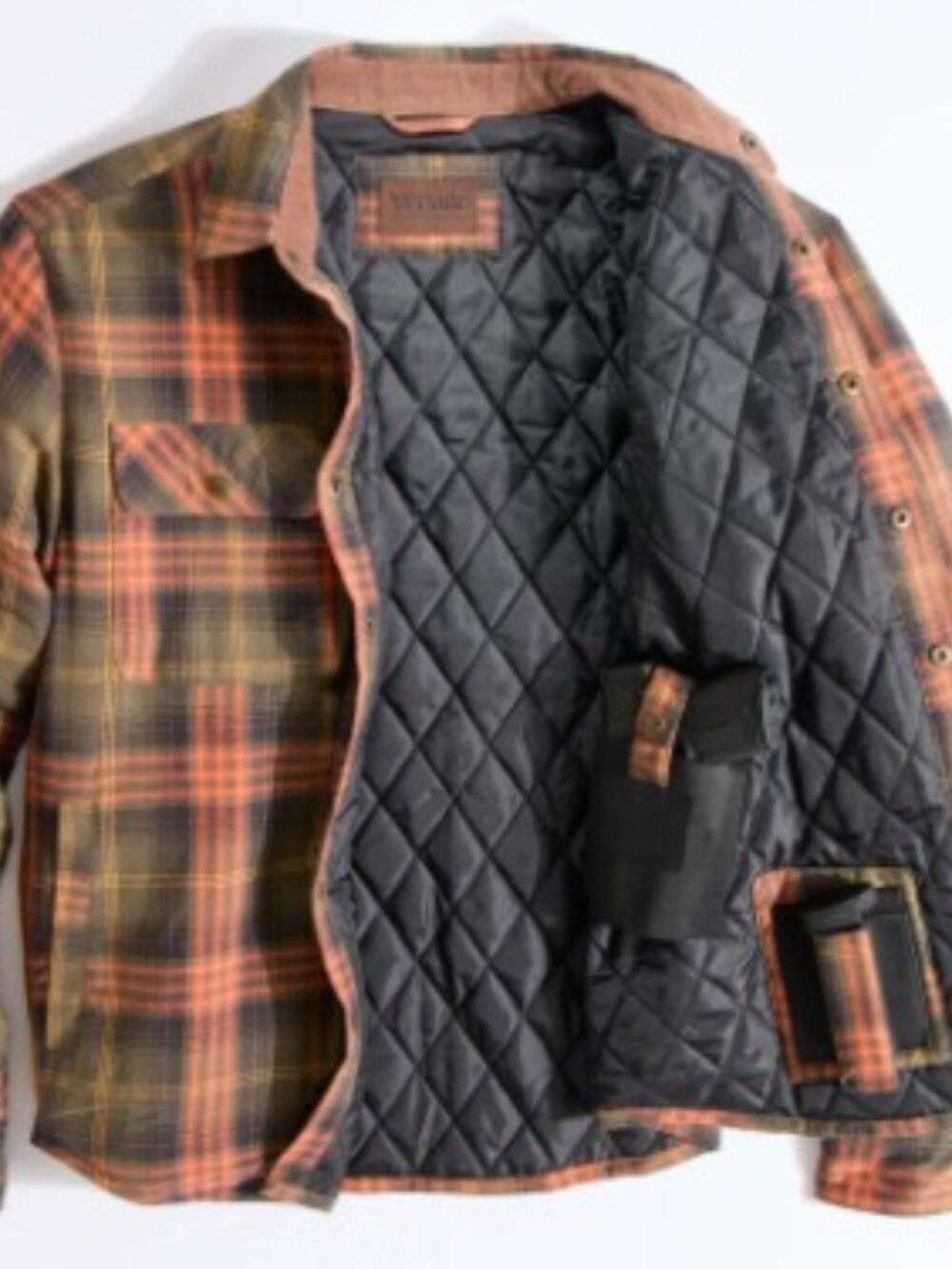 Concealed Carry Quilt Lined Shirt Jacket - Army | Medium